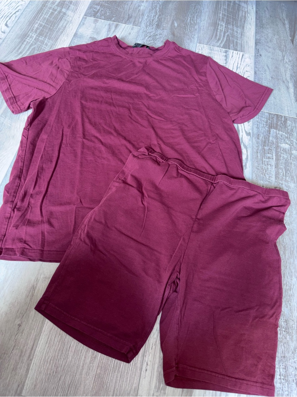 Shein Biker Short & Tee Set - Womens L - used condition
